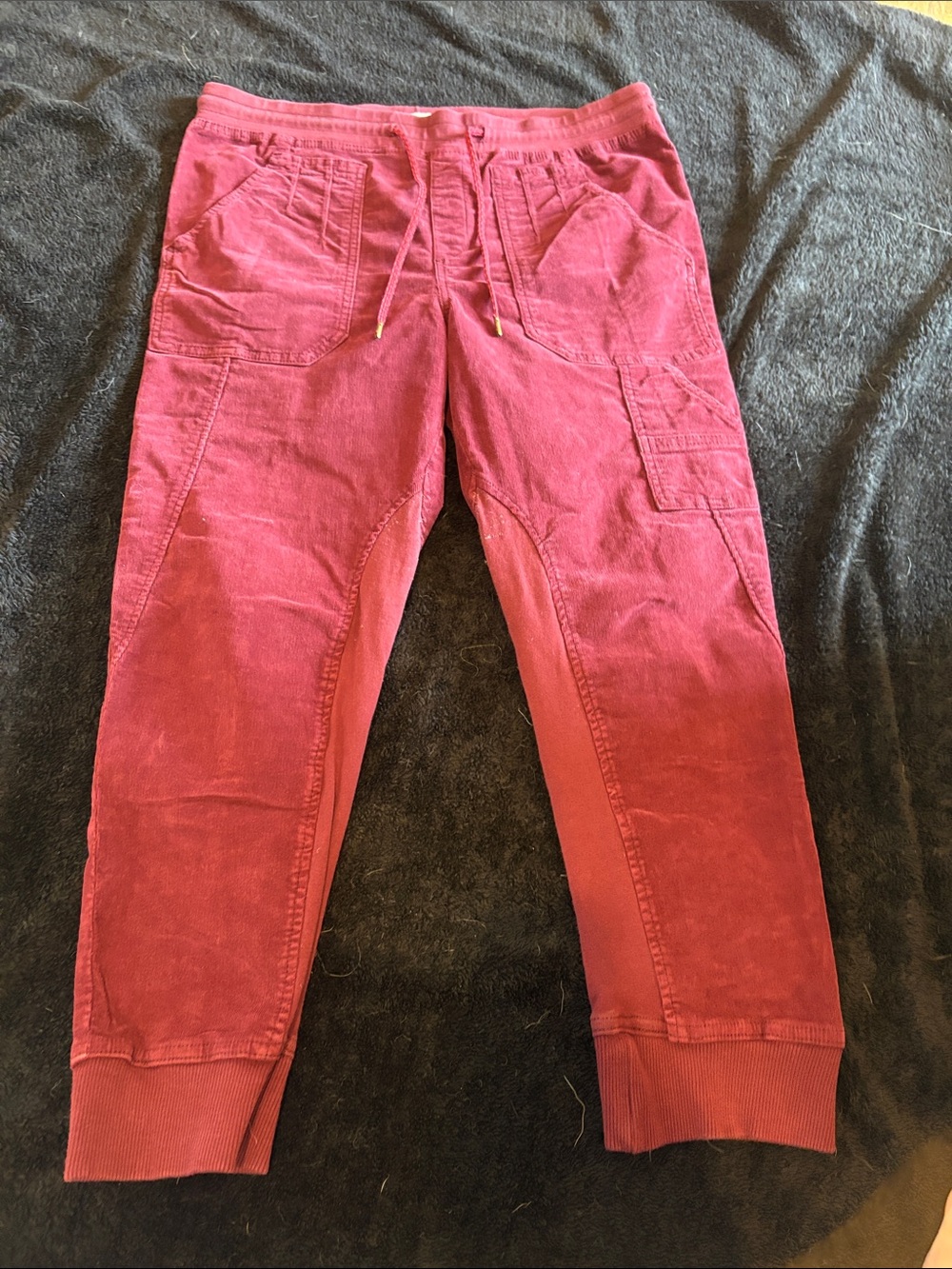 Anthropologie Rose Red Jogger Pants